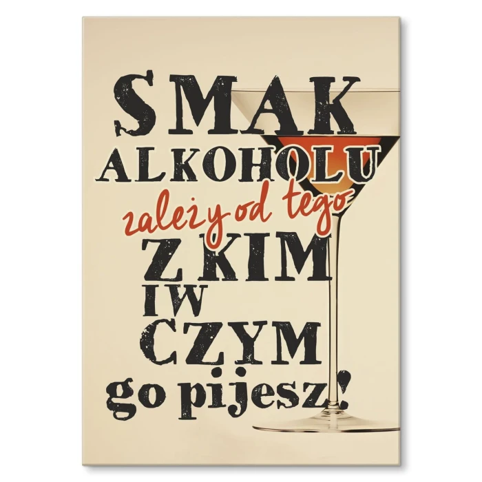 Plakat metalowy smak alkoholu Prezent