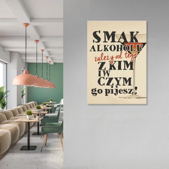 Plakat metalowy smak alkoholu Prezent