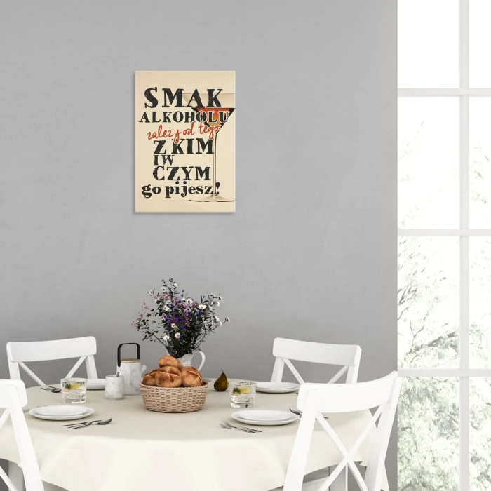 Plakat metalowy smak alkoholu Prezent