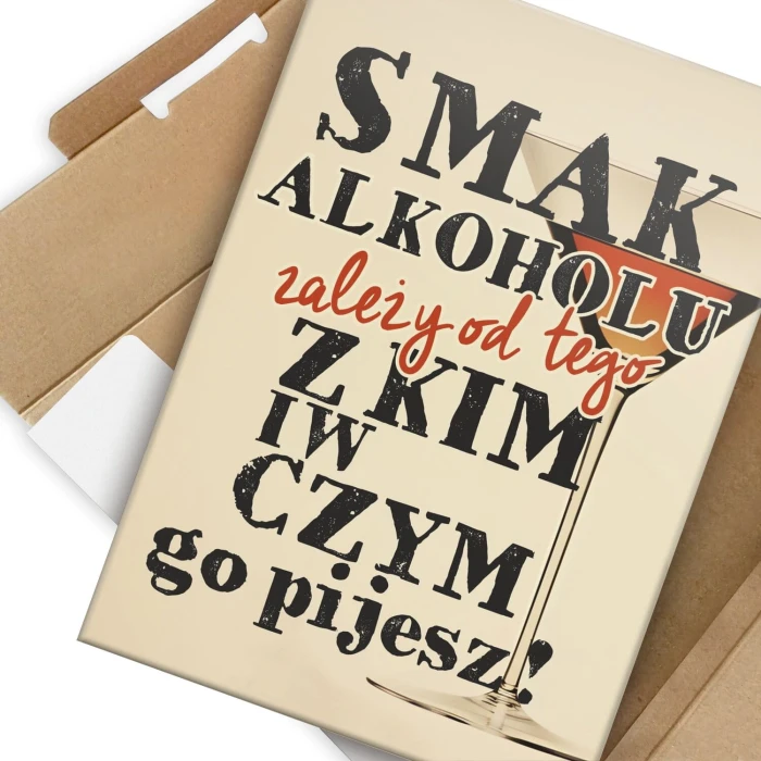 Plakat metalowy smak alkoholu Prezent