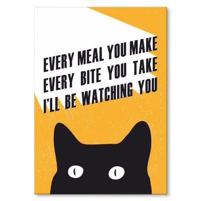 Plakat metalowy every meal kot Prezent