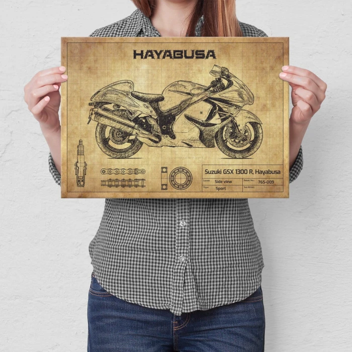 Plakat metalowy Suzuki Hayabusa Prezent