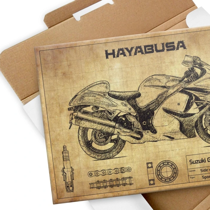 Plakat metalowy Suzuki Hayabusa Prezent