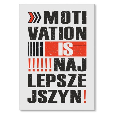 Plakat metalowy motivation Prezent