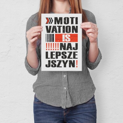 Plakat metalowy motivation Prezent