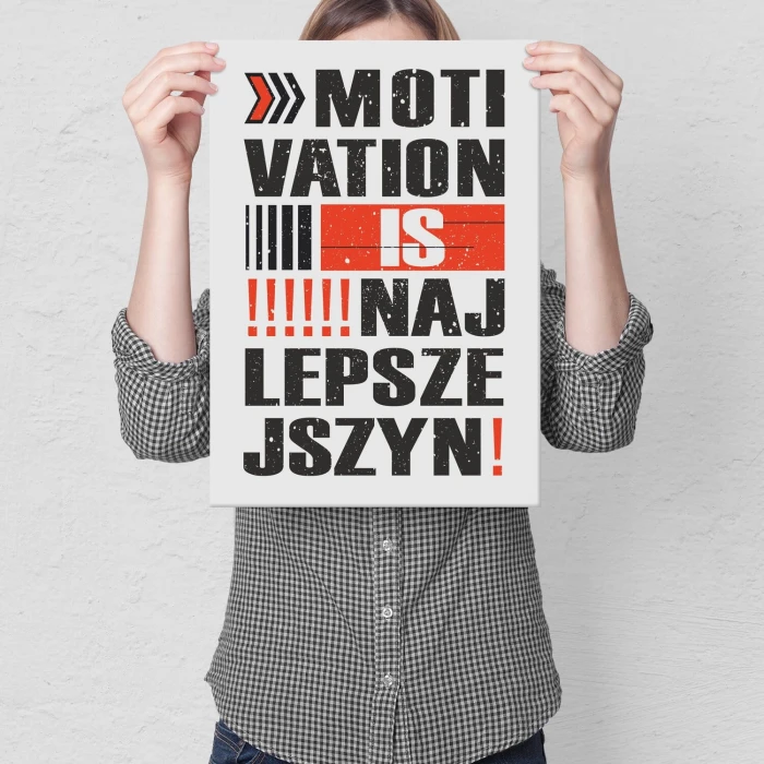 Plakat metalowy motivation Prezent