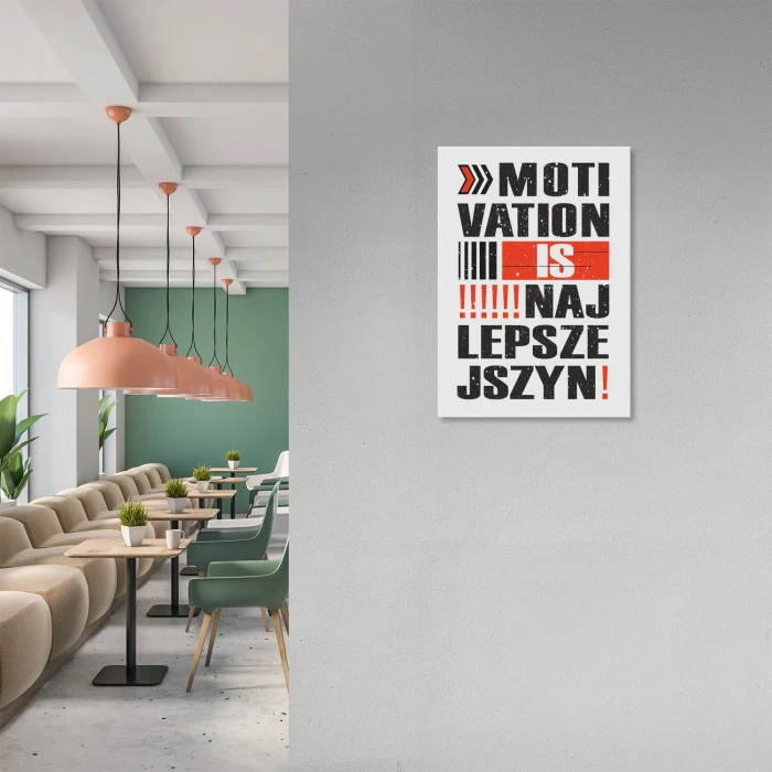 Plakat metalowy motivation Prezent