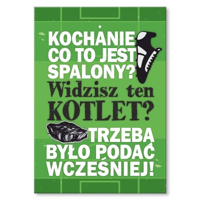 Plakat metalowy spalony Prezent
