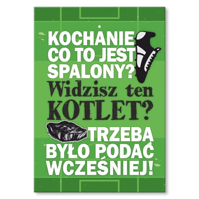 Plakat metalowy spalony Prezent