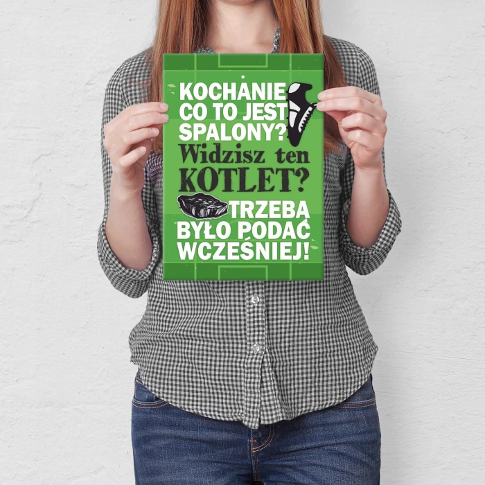 Plakat metalowy spalony Prezent