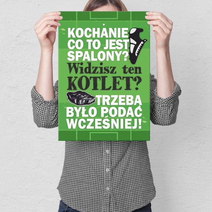 Plakat metalowy spalony Prezent