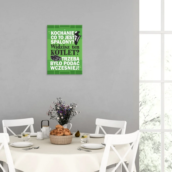 Plakat metalowy spalony Prezent