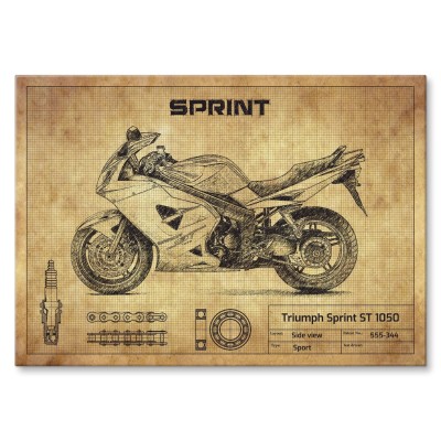 Plakat metalowy Triumph Sprint ST 1050 Prezent