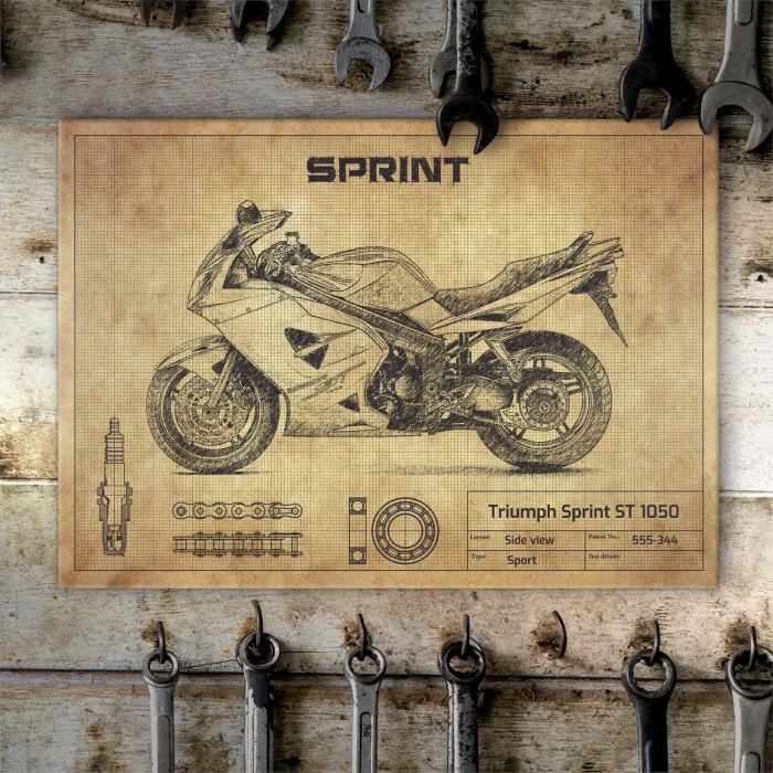 Plakat metalowy Triumph Sprint ST 1050 Prezent