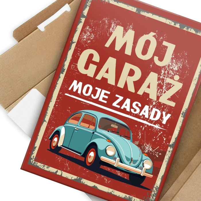 Poster metal mój garaż garbus gift