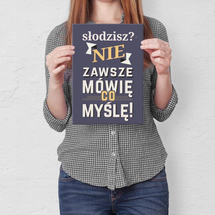 Plakat metalowy słodzisz Prezent