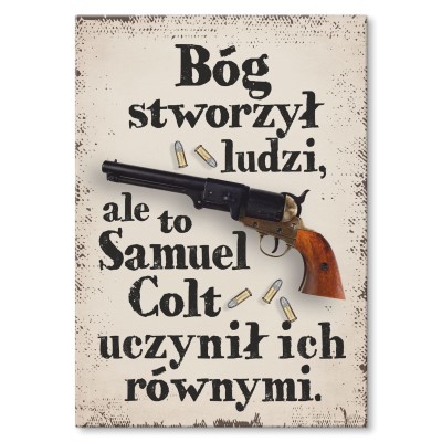 Plakat metalowy Samuel Colt Prezent