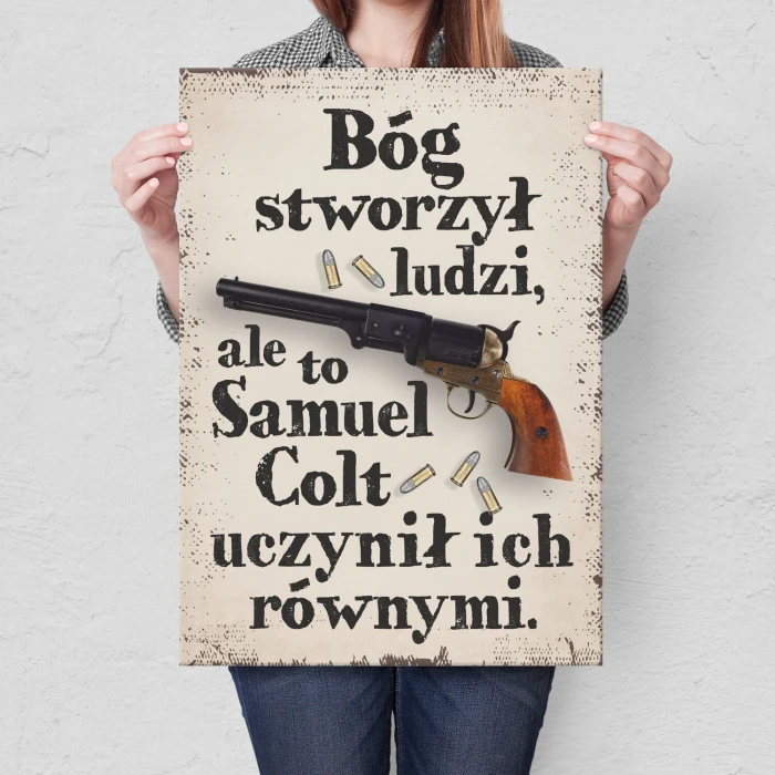 Poster metal Samuel Colt gift