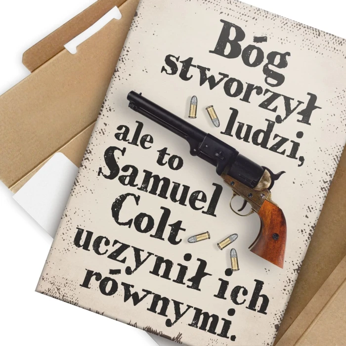 Poster metal Samuel Colt gift