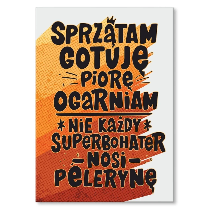 Plakat metalowy SUPERBOHATER Prezent
