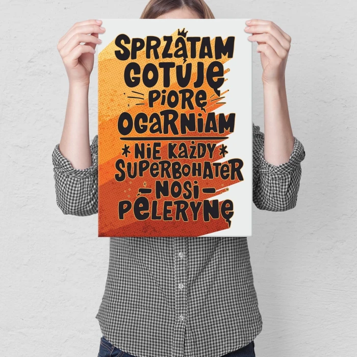 Plakat metalowy SUPERBOHATER Prezent