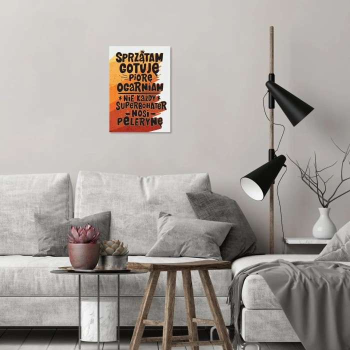 Plakat metalowy SUPERBOHATER Prezent