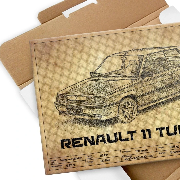 Poster metal Renault 11 Turbo gift