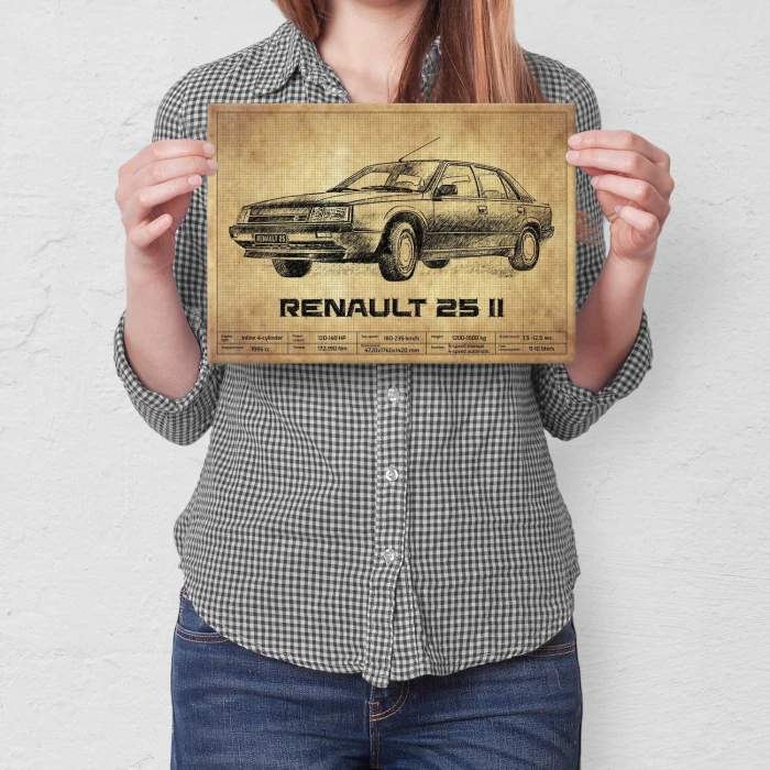 Poster metal Renault 25 II gift