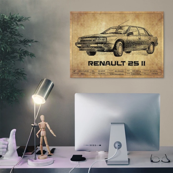 Plakat metalowy Renault 25 II Prezent