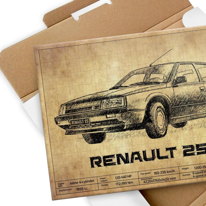 Plakat metalowy Renault 25 II Prezent