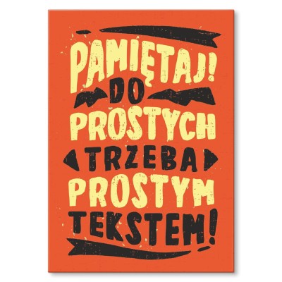 Plakat metalowy DO PROSTYCH Prezent