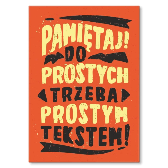 Plakat metalowy DO PROSTYCH Prezent