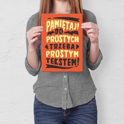 Plakat metalowy DO PROSTYCH Prezent