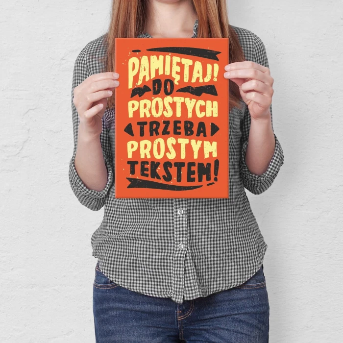 Plakat metalowy DO PROSTYCH Prezent