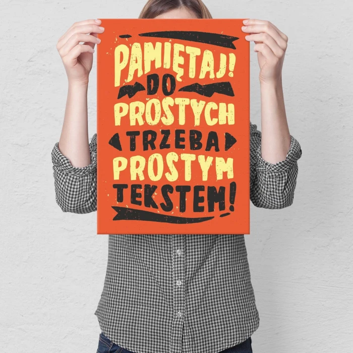 Plakat metalowy DO PROSTYCH Prezent