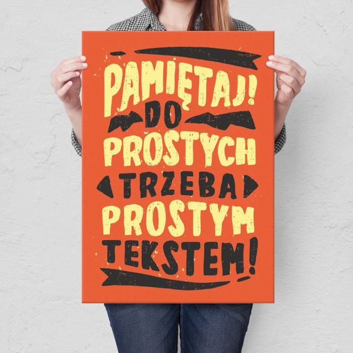 Plakat metalowy DO PROSTYCH Prezent