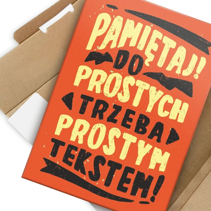 Plakat metalowy DO PROSTYCH Prezent
