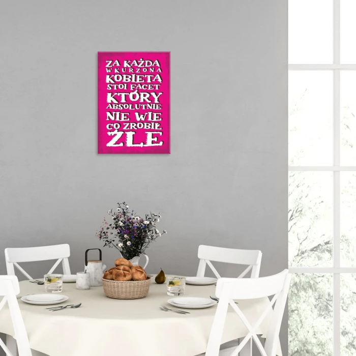 Poster metal wkurzona kobieta gift