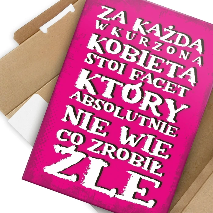 Plakat metalowy wkurzona kobieta Prezent
