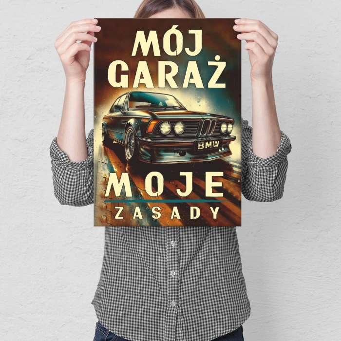 Poster metal BMW garaż gift
