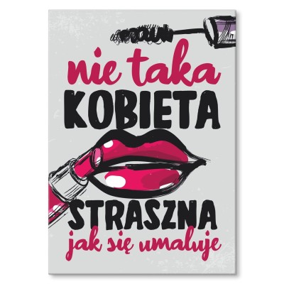 Plakat metalowy nie taka straszna Prezent