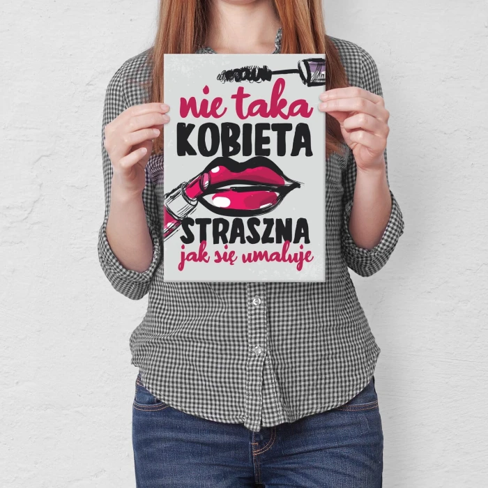 Plakat metalowy nie taka straszna Prezent