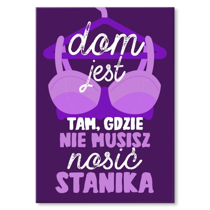 Plakat metalowy dom bez stanika Prezent