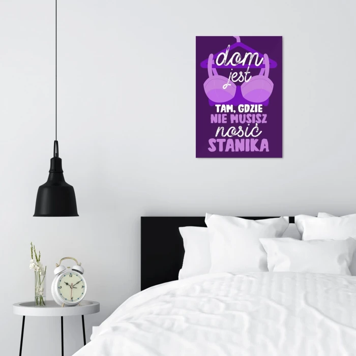 Plakat metalowy dom bez stanika Prezent