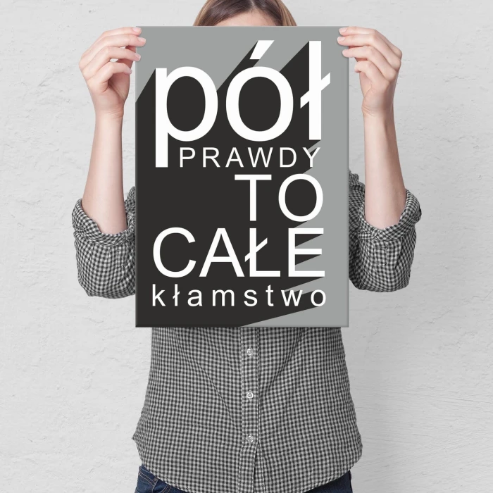 Poster metal pół prawdy gift