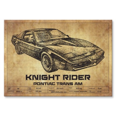 Plakat metalowy Knight Rider Prezent