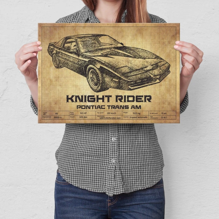 Plakat metalowy Knight Rider Prezent