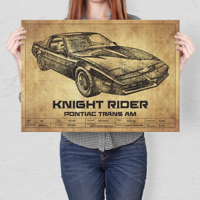 Plakat metalowy Knight Rider Prezent