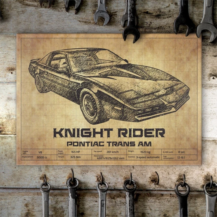 Plakat metalowy Knight Rider Prezent