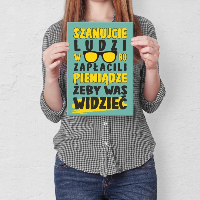 Poster metal szanujcie okularników gift